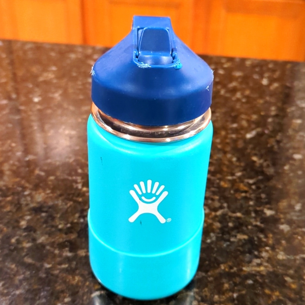 12oz Hydro Flask wide mouth, straw lid, with boot